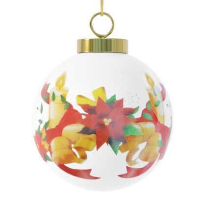 Rustic Truck and Barn Christmas Ball Ornament - Image 2